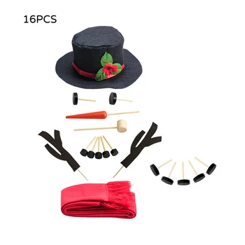 16PCS Snowman Making Kit Winter Outdoor Decoration Tool, Having Fun with Family Dressing Up Set Heap Snowman Props 
16PCS Snowman Making Kit Winter Outdoor Decoration Tool, Having Fun with Family Dressing Up Set Heap Snowman Props