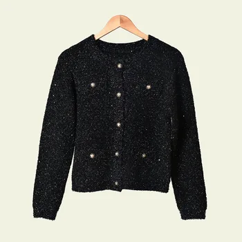 Women Jacket 2019 Autumn and Winter New Temperament Ladies Xiaoxiangfeng Round Neck Bright Line Button Sweater Jacket
Women Jacket 2019 Autumn and Winter New Temperament Ladies Xiaoxiangfeng Round Neck Bright Line Button Sweater Jacket