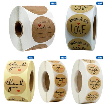 500 Sheets/Roll Round Labels Handmade Kraft Paper Packaging Sticker For Candy Bag Gift Box Packing Bag Wedding Thanks Stickers 
500 Sheets/Roll Round Labels Handmade Kraft Paper Packaging Sticker For Candy Bag Gift Box Packing Bag Wedding Thanks Stickers