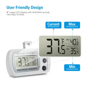 Refrigerator Thermometer Digital Kitchen Wireless Fridge Freezer Temperature Calculator
Refrigerator Thermometer Digital Kitchen Wireless Fridge Freezer Temperature Calculator