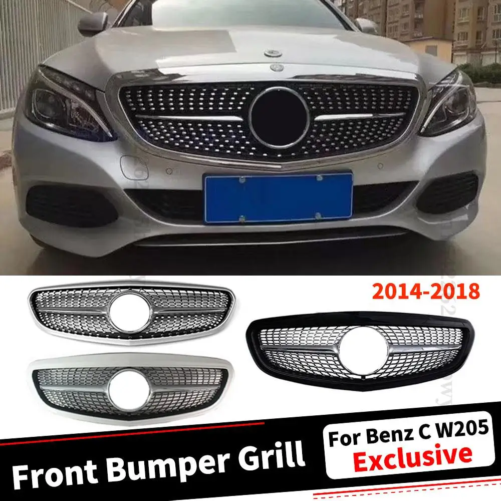 

Facelift Front Grille Bumper Grill Hood Mesh For Mercedes Benz C W205 Exclusive 2014 2015 2016 2017 2018 Estate Elegance Classic