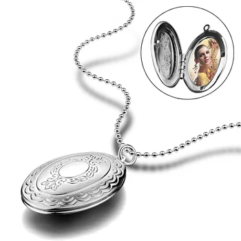 Women solid 925 sterling silver beads Necklace For Women Man Retro Photo Box Choker Pendant Necklace Jewelry Silver Gift
Women solid 925 sterling silver beads Necklace For Women Man Retro Photo Box Choker Pendant Necklace Jewelry Silver Gift