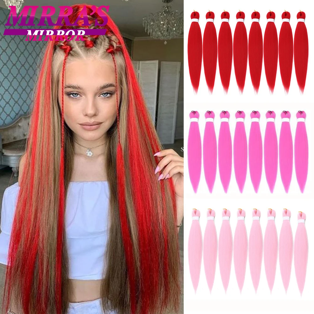 Braiding Hair Pre-stretched 26 Inch 90G Synthet Jumbo Braiding Hair Extensions for African Crochet Braids Red Peach Pink Pigtail
Braiding Hair Pre-stretched 26 Inch 90G Synthet Jumbo Braiding Hair Extensions for African Crochet Braids Red Peach Pink Pigtail