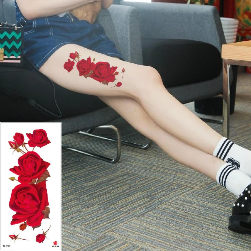 Red Blooming Rose Flower Temporary Waterproof Fake Tattoo Sticker for Woman Body Art Summer Beach Bikini Swim Party Tattoo Decal
Red Blooming Rose Flower Temporary Waterproof Fake Tattoo Sticker for Woman Body Art Summer Beach Bikini Swim Party Tattoo Decal
