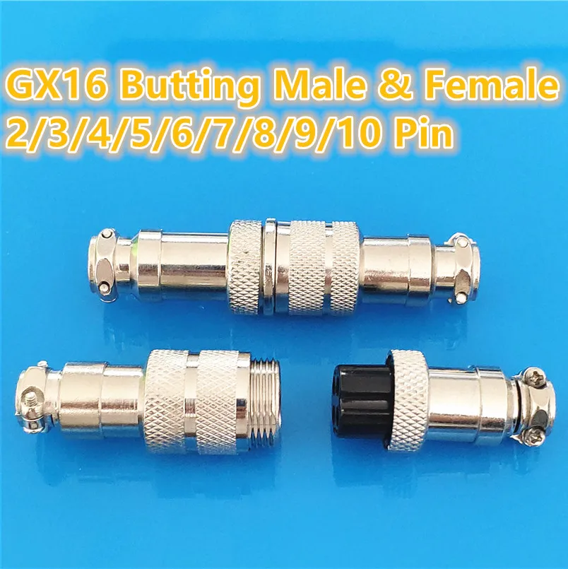1set GX16 Butting Docking Male & Female 16mm Circular Aviation Socket Plug 2/3/4/5/6/7/8/9/10 Pin Wire Panel Connectors
1set GX16 Butting Docking Male & Female 16mm Circular Aviation Socket Plug 2/3/4/5/6/7/8/9/10 Pin Wire Panel Connectors