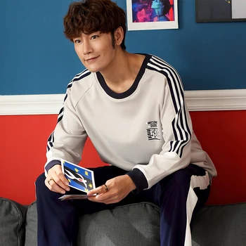 New Autumn And Winter 100% Cotton Men's Pajamas Set Plus Size M-3XL Plaid Pyjama Long Sleeve Casual Male Sleepwear Suit
New Autumn And Winter 100% Cotton Men's Pajamas Set Plus Size M-3XL Plaid Pyjama Long Sleeve Casual Male Sleepwear Suit