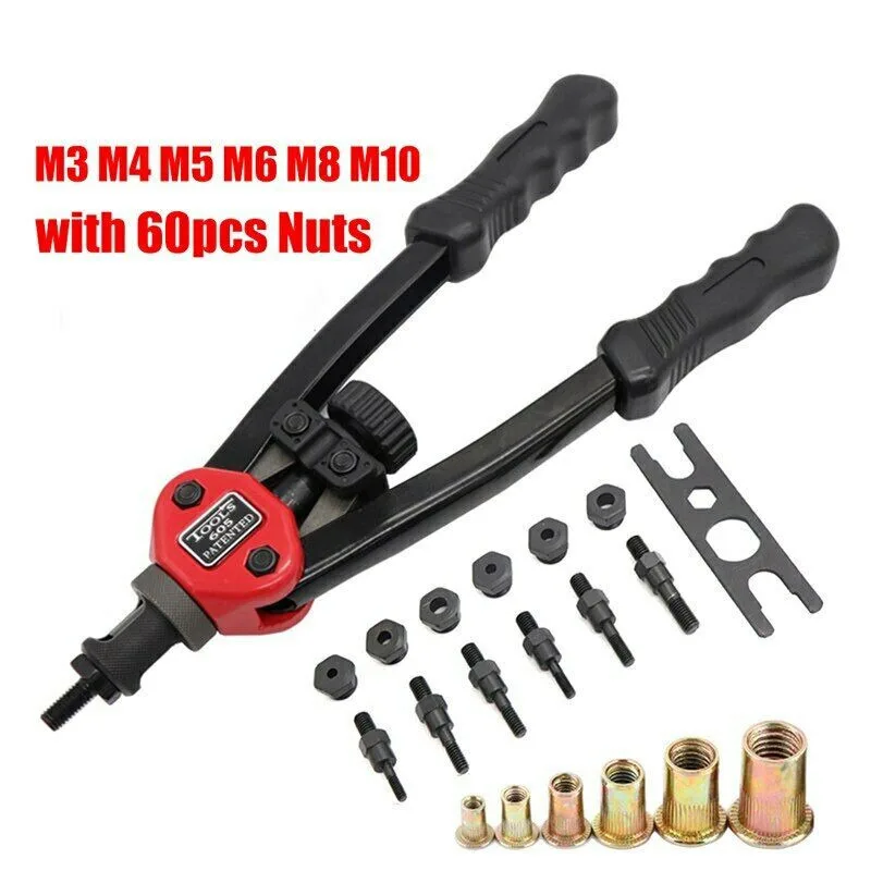 Premium Easy Automatic Rivet Nut Tool Insert Manual Riveter Threaded Nut Riveting Rivnut Tool Set Duty Hand Riveter Rivet Gun
Premium Easy Automatic Rivet Nut Tool Insert Manual Riveter Threaded Nut Riveting Rivnut Tool Set Duty Hand Riveter Rivet Gun