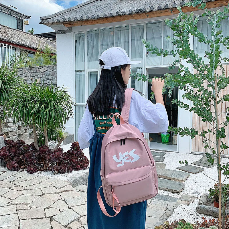 New Style Backpack WOMEN'S Bag Simple Canvas Large Capacity Schoolbag Korean-style Lettered Printed Backpack
New Style Backpack WOMEN'S Bag Simple Canvas Large Capacity Schoolbag Korean-style Lettered Printed Backpack