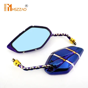 2 Pcs Modified Motorcycle Rearview Mirror Inverted Mirror Burnt Titanium Blue Convex Mirror Reflector For Kawasaki Suzuki BMW
2 Pcs Modified Motorcycle Rearview Mirror Inverted Mirror Burnt Titanium Blue Convex Mirror Reflector For Kawasaki Suzuki BMW