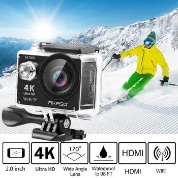 AKASO EK7000 4K WiFi Sports Action Camera Ultra HD Waterproof DV Camcorder 2‘’ Touch Screen with IPS Display Helmet Sport Camera
AKASO EK7000 4K WiFi Sports Action Camera Ultra HD Waterproof DV Camcorder 2‘’ Touch Screen with IPS Display Helmet Sport Camera