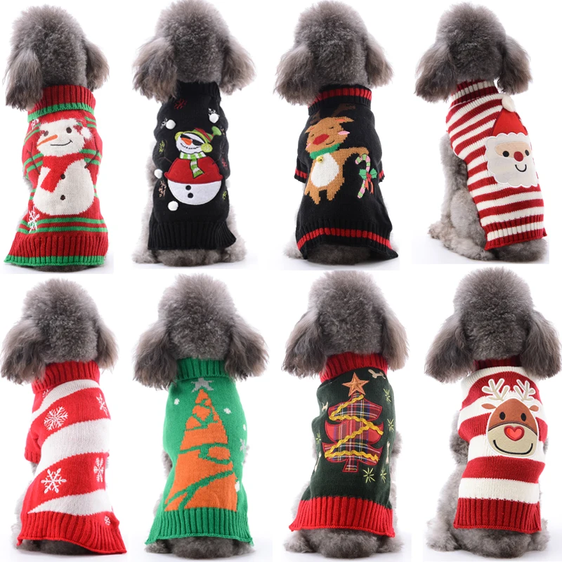Christmas Pet Cat Dog Sweater 15 styles Puppy Knit Coat Reindeer Snowman Snow Winter Warm Sweaters for Small Middle Dogs XXS-XXL
Christmas Pet Cat Dog Sweater 15 styles Puppy Knit Coat Reindeer Snowman Snow Winter Warm Sweaters for Small Middle Dogs XXS-XXL