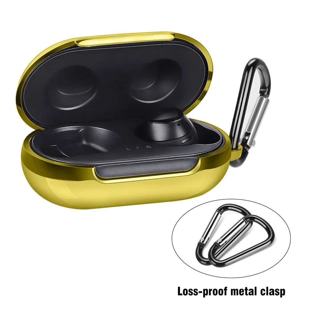 Ouhaobin Earphone Case For Samsung Galaxy Buds 2019 Sports Bluetooth Earphone Plating Soft TPU Full Protective Cover Case