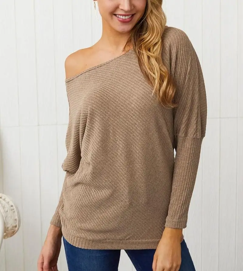 Sexy one shoulder knitted sweater women Asymmetrical puff sleeve pullovers female jumper Ladies autumn winter sweaters CL23
Sexy one shoulder knitted sweater women Asymmetrical puff sleeve pullovers female jumper Ladies autumn winter sweaters CL23