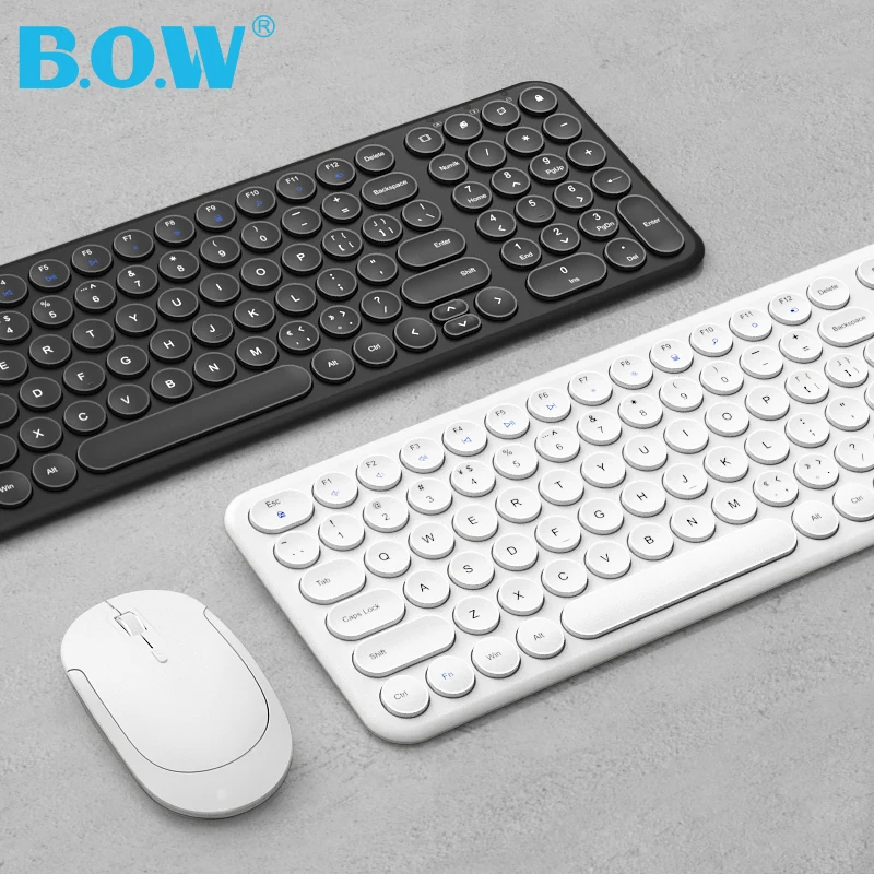B.O.W Rechargeable Keyboard and Mouse USB, 2.4GHZ Wireless 96 Round Keys Quite Typing for Computer/Desktop/PC /Laptop-Pink
B.O.W Rechargeable Keyboard and Mouse USB, 2.4GHZ Wireless 96 Round Keys Quite Typing for Computer/Desktop/PC /Laptop-Pink