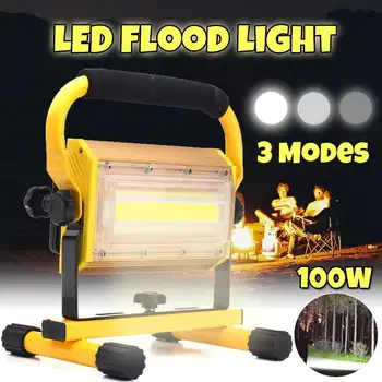 100w Portable Rechargeable Floodlight LED Spotlight Battery Powered Led Searchlight Outdoor Work Lamp Camping
100w Portable Rechargeable Floodlight LED Spotlight Battery Powered Led Searchlight Outdoor Work Lamp Camping