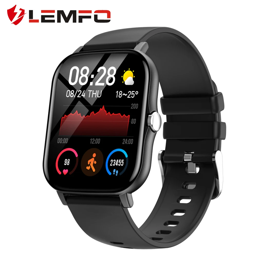 Смарт-часы LEMFO LF27 с экраном 1 7 дюйма Full HD смарт-часы пульсометром монитором