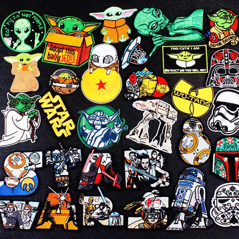 Star Wars Patch Embroidery Iron On Patch Mandalorian Yoda Embroidered Patches For Clothing Applique on alien stripe stickers bad
Star Wars Patch Embroidery Iron On Patch Mandalorian Yoda Embroidered Patches For Clothing Applique on alien stripe stickers bad