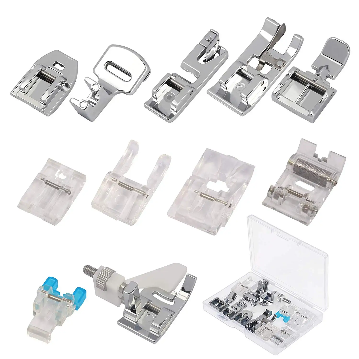 METABLE 11pcs Presser Foot Replacement Part Spare Domestic Accessory with Storage Box for Brother Singe Janome Toyota Low Shank
METABLE 11pcs Presser Foot Replacement Part Spare Domestic Accessory with Storage Box for Brother Singe Janome Toyota Low Shank