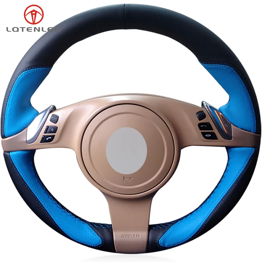 LQTENLEO Blue Black Leather Steering Wheel Cover For Porsche Cayenne 2010-2014 Panamera Cayman 2010-2016 911 Boxster 2009-2015
LQTENLEO Blue Black Leather Steering Wheel Cover For Porsche Cayenne 2010-2014 Panamera Cayman 2010-2016 911 Boxster 2009-2015