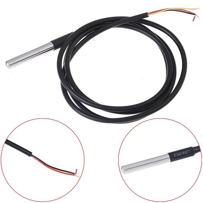 Hot New DS18B20 Stainless Steel Package 1 Meters Waterproof DS18b20 Temperature Probe Temperature Sensor 2M 18B20
Hot New DS18B20 Stainless Steel Package 1 Meters Waterproof DS18b20 Temperature Probe Temperature Sensor 2M 18B20