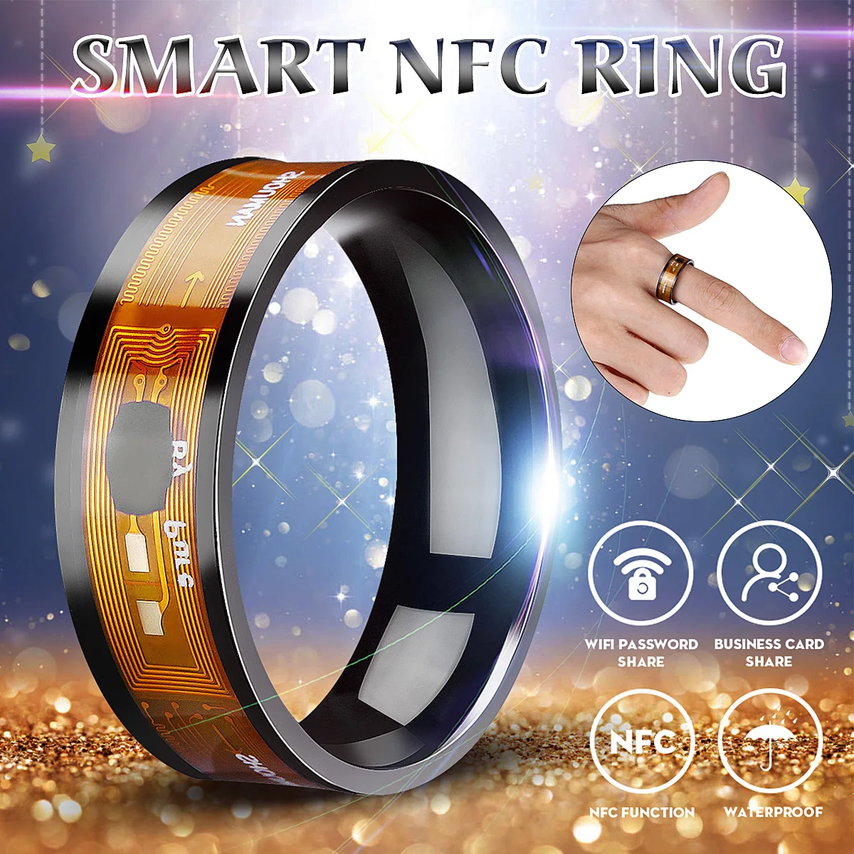Newest waterproof smart ring uses NFC ring for Samsung Huawei Xiaomi Windows Smart Phone Smart Accessories
Newest waterproof smart ring uses NFC ring for Samsung Huawei Xiaomi Windows Smart Phone Smart Accessories