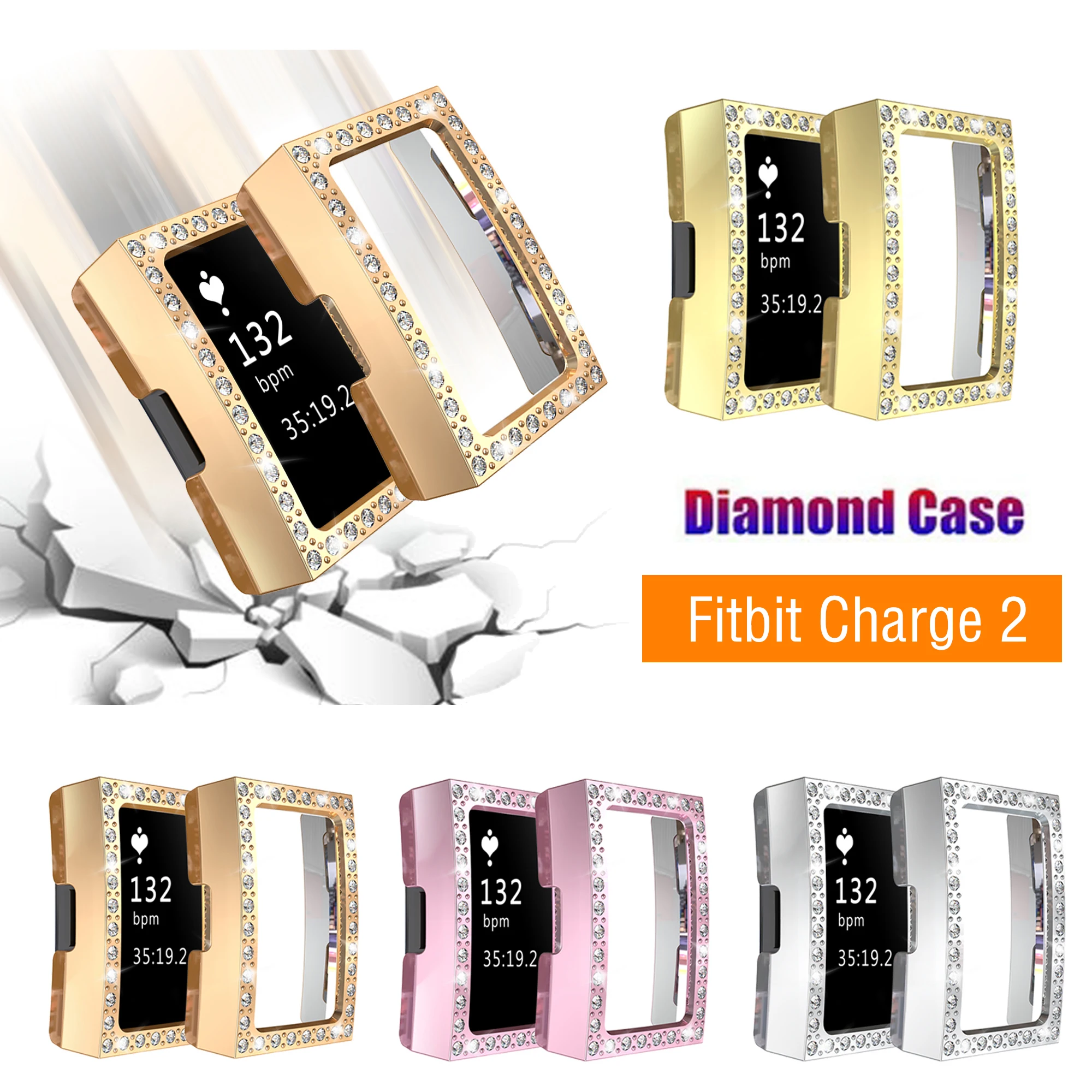 2020 New Diamonds PC Cases for Fitbit Charge 2 Band Smart Watch Cases Fitbit Charge 2 Correa Full Screen Protective Accessories
2020 New Diamonds PC Cases for Fitbit Charge 2 Band Smart Watch Cases Fitbit Charge 2 Correa Full Screen Protective Accessories