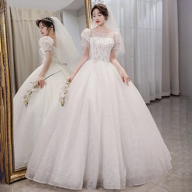 Light Short Sleeve Wedding Dress 2023 New Palace Style Bridal Dresses French Luxury Shiny Ball Gown Princess Wedding Gowns
Light Short Sleeve Wedding Dress 2023 New Palace Style Bridal Dresses French Luxury Shiny Ball Gown Princess Wedding Gowns
