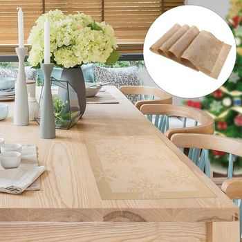 4Pcs Christmas Placemat Heat Insulated Table Mat Snowflake Pattern Tableware Pad
4Pcs Christmas Placemat Heat Insulated Table Mat Snowflake Pattern Tableware Pad