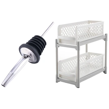 5 Pcs Stainless Steel Freeflow Pourer & 1 Pcs Storage Rack Shelf Holder Durable Kitchen Organization Storage Racks
5 Pcs Stainless Steel Freeflow Pourer & 1 Pcs Storage Rack Shelf Holder Durable Kitchen Organization Storage Racks