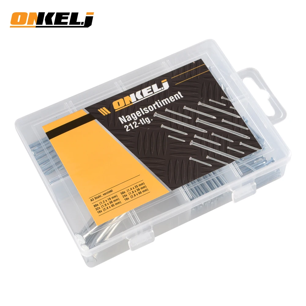 Onkel.J 212pcs Woodworking Iron Nails High Quality Carpentry Round Nails Hardware Fine Tools for DIY Woodworking M1.2-M2.8
Onkel.J 212pcs Woodworking Iron Nails High Quality Carpentry Round Nails Hardware Fine Tools for DIY Woodworking M1.2-M2.8