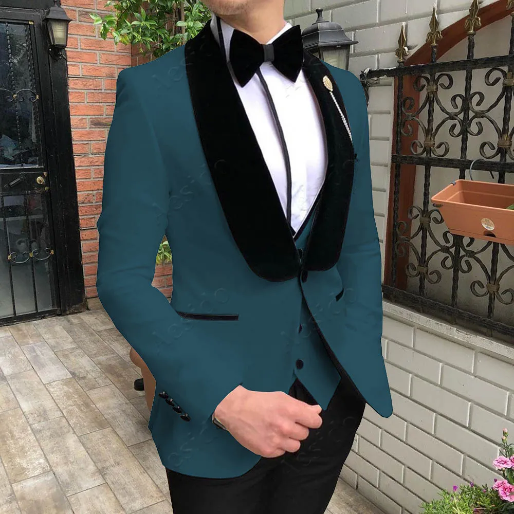 Slim Fit Tuxedos 3 Pieces Party Blazer Prom Groom Suit Jacket Blazer & Pants & Vest for Wedding Slim Fit Tuxedos 3 Pieces Party Blazer Prom Groom Suit Jacket Blazer & Pants & Vest for Wedding