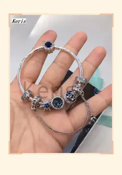 High Quality Copy 1:1 100%925 Pure Silver New Stars Of The Moon Security Chain Clasp Chain Ornaments Bracelet Gift Free Delivery 
High Quality Copy 1:1 100%925 Pure Silver New Stars Of The Moon Security Chain Clasp Chain Ornaments Bracelet Gift Free Delivery