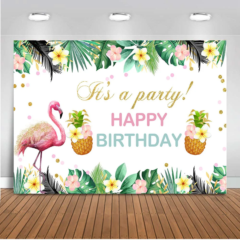 Mehofoto Flamingo Celebration Birthday Photozone Background Summer Hawaiian Vacation Style Backdrop Flowers Pineapple Leaves
Mehofoto Flamingo Celebration Birthday Photozone Background Summer Hawaiian Vacation Style Backdrop Flowers Pineapple Leaves