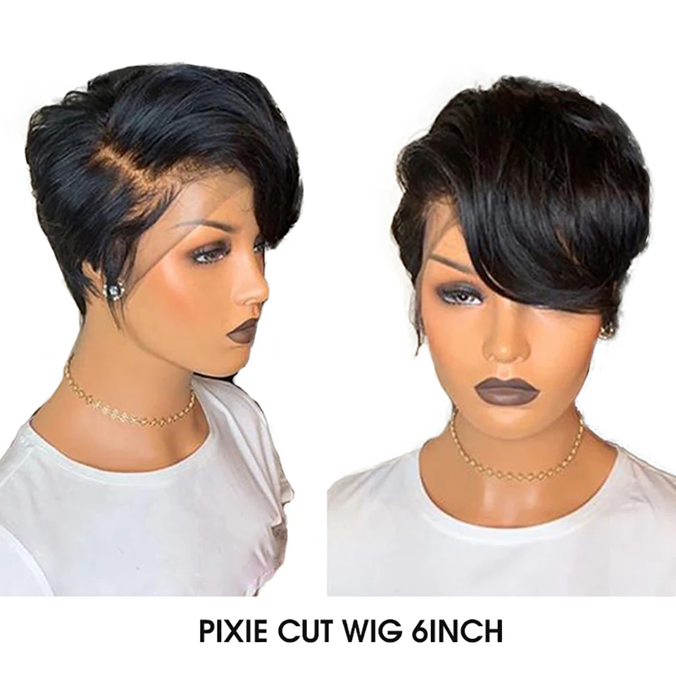 Maxine Pixie Cut Wig 13x4 Short Bob Lace Front Human Hair Wigs Pre Plucked With Baby Hair For Black Women 150 Density 
Maxine Pixie Cut Wig 13x4 Short Bob Lace Front Human Hair Wigs Pre Plucked With Baby Hair For Black Women 150 Density