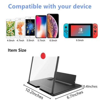 12 Inch HD Phone Screen Amplifier Folding Design 3D Video Phone Magnifying 3D Movies Smart Phone Bracket Holder Dropshipping
12 Inch HD Phone Screen Amplifier Folding Design 3D Video Phone Magnifying 3D Movies Smart Phone Bracket Holder Dropshipping