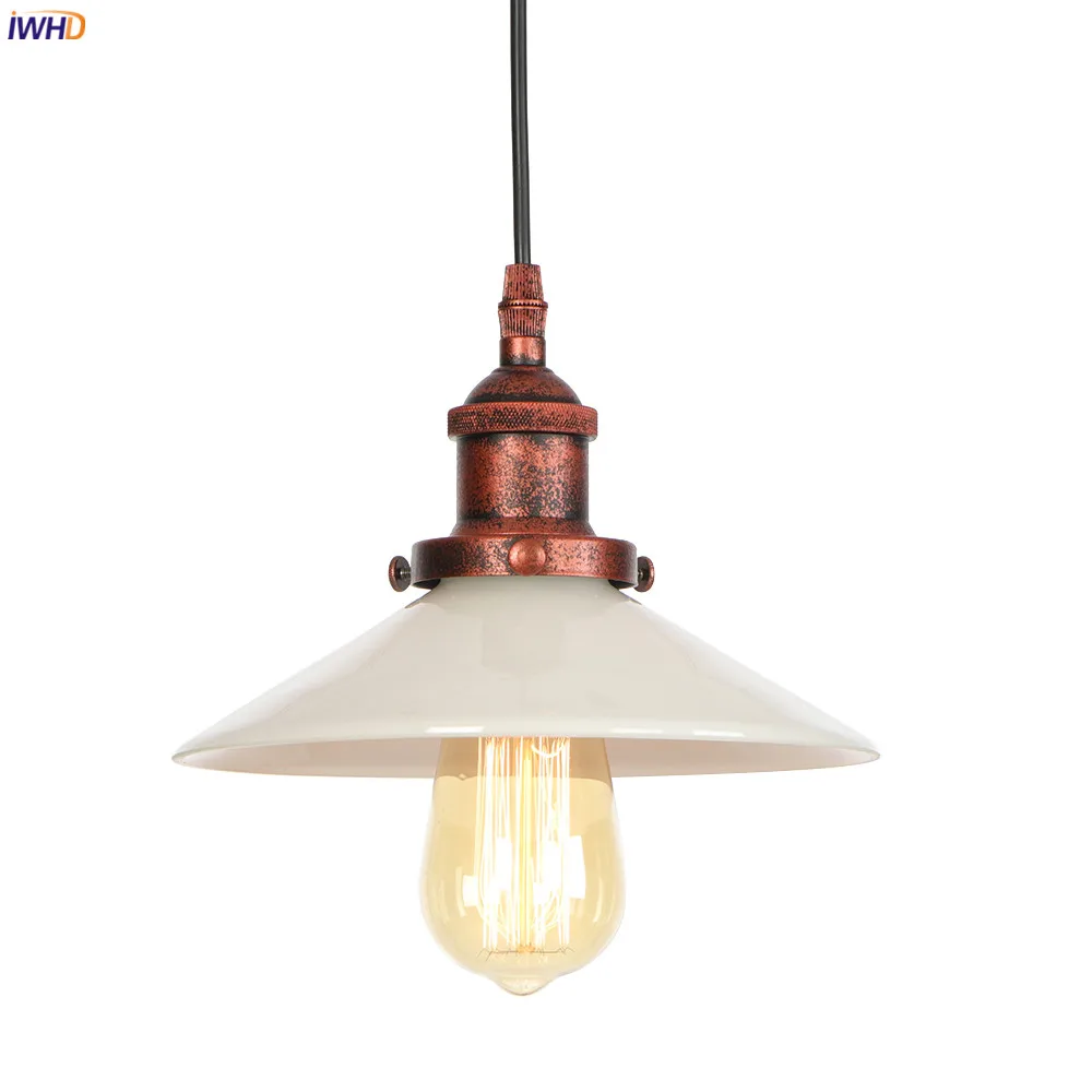 IWHD White Glass Vintage Pendant Lamps Bedroom Dinning Living Room Light Loft Industrial Decor Pendant Lighting Fixtures LED
IWHD White Glass Vintage Pendant Lamps Bedroom Dinning Living Room Light Loft Industrial Decor Pendant Lighting Fixtures LED