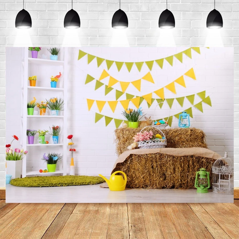 Happy Easter Photography Backdrop Newbron Baby For Photo Studio Background Green Plant Pennant Backdrops Photocall Props Vinyl
Happy Easter Photography Backdrop Newbron Baby For Photo Studio Background Green Plant Pennant Backdrops Photocall Props Vinyl