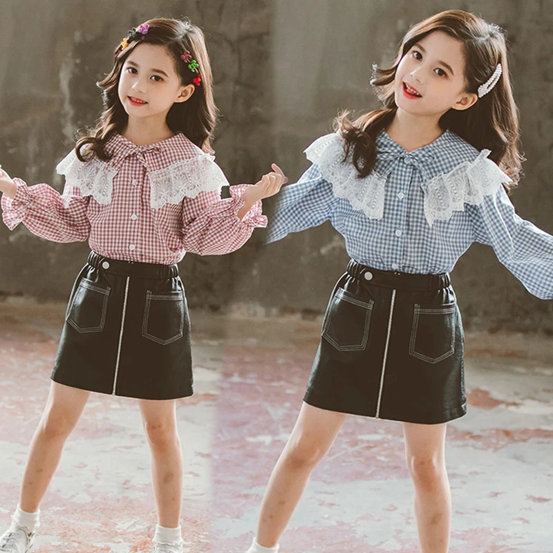 Cute Girls Blouses Long Sleeve Lace Collar Plaid Shirts for Baby Girls Clothes Casual Cotton Kids Tops Princess Clothings
Cute Girls Blouses Long Sleeve Lace Collar Plaid Shirts for Baby Girls Clothes Casual Cotton Kids Tops Princess Clothings