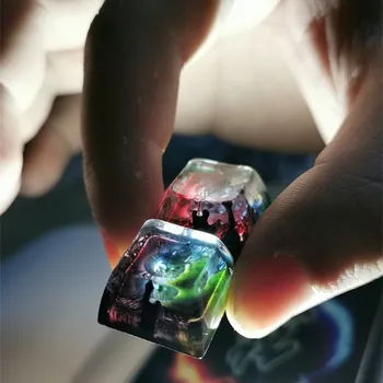 1 piece handmade resin keycap for MX switches mechanical keyboard backlit personality resin keycaps OEM / SA profile
