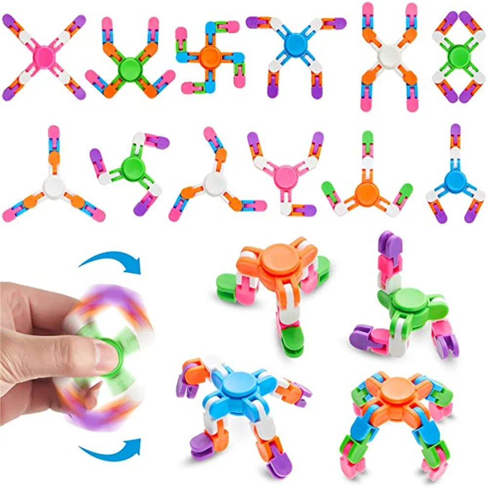 12pcs Wacky Tracks Splicing Snake Snap Cube Spinners Spiral Twister Chain Flip Hand Spinner Stress Anxiety Relief Fidget Toy
12pcs Wacky Tracks Splicing Snake Snap Cube Spinners Spiral Twister Chain Flip Hand Spinner Stress Anxiety Relief Fidget Toy