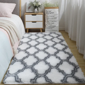 Home Nordic Style Fashion Long Hair Bedroom Rug Bay window bedside Mat Carpet washable personality Pattern Living Room Rugs 
Home Nordic Style Fashion Long Hair Bedroom Rug Bay window bedside Mat Carpet washable personality Pattern Living Room Rugs