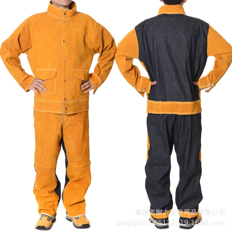 Labor Suit Cowhide Denim Joint Welder Suits Heat Resistant Insulated Protective Clothing Suit Work Clothes Wholesale
Labor Suit Cowhide Denim Joint Welder Suits Heat Resistant Insulated Protective Clothing Suit Work Clothes Wholesale
