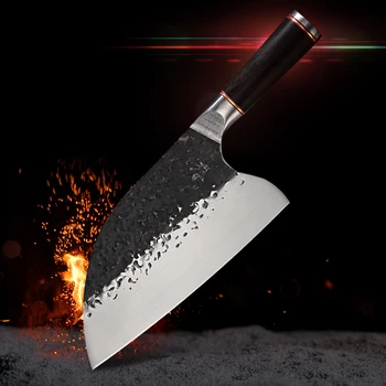 MUZ Chef Knife Hand Forged High Carbon Steel Sharp Cleaver Utility Butcher Anti-stick High Hardness Wide Blade Kitchen Knife
MUZ Chef Knife Hand Forged High Carbon Steel Sharp Cleaver Utility Butcher Anti-stick High Hardness Wide Blade Kitchen Knife