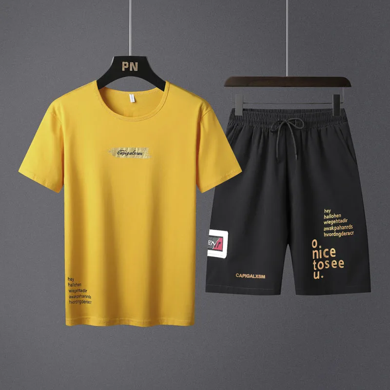 Summer Fashion Short Sleeve T Shirt Fitness Men Brand Clothes 2 Pc Set Tracksuit Shorts Casual Printing Sports Hombre Streetwear
Summer Fashion Short Sleeve T Shirt Fitness Men Brand Clothes 2 Pc Set Tracksuit Shorts Casual Printing Sports Hombre Streetwear