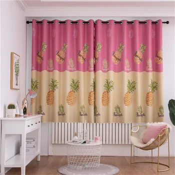 Pineapple Printing Curtains Pastoral Fresh And Full Blackout Home Living Room Bedroom Blackout Curtains 
Pineapple Printing Curtains Pastoral Fresh And Full Blackout Home Living Room Bedroom Blackout Curtains