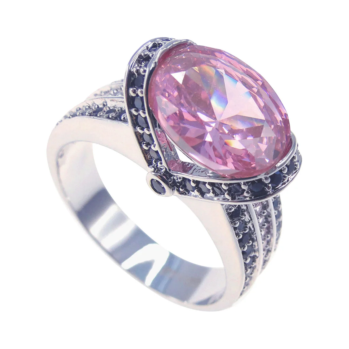 Pink Zircon Double Layer Finger Classic Rings Fashion Accessories Jewelry Present Trend Rings
Pink Zircon Double Layer Finger Classic Rings Fashion Accessories Jewelry Present Trend Rings