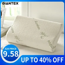 Giantex dormir bambu espuma de memória almofadas ortopédicas travesseiro oreiller travesseiro travesseiro almohada cervical kussens poduszkap(China)