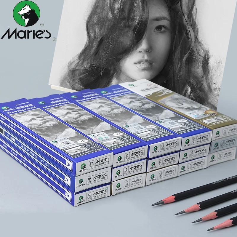 Marie's 12Pcs Sketch Pencil Set Professional Sketching Drawing Kit Wood Charcoal Pencil For Painter School Students Art Supplies
Marie's 12Pcs Sketch Pencil Set Professional Sketching Drawing Kit Wood Charcoal Pencil For Painter School Students Art Supplies