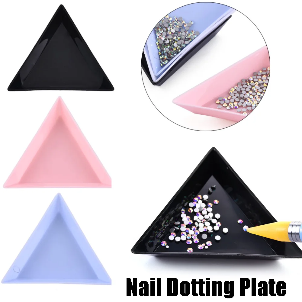 Triangle Plastic Tray Nail Art Rhinestone Bead Crystal Sorting Storage Plate Manicure Tools Accessory High Quality Wholesale
Triangle Plastic Tray Nail Art Rhinestone Bead Crystal Sorting Storage Plate Manicure Tools Accessory High Quality Wholesale