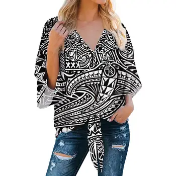 V Neck Clothing Polynesian Traditional Tribal Print Ladies' Blouses & Tops Custom Womens Tops Blouse and T Shirts 2020 Summer
V Neck Clothing Polynesian Traditional Tribal Print Ladies' Blouses & Tops Custom Womens Tops Blouse and T Shirts 2020 Summer